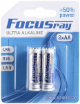 Батарейка FOCUSray ULTRA ALKALINE LR6/BL2 2/24/288 пальчиковая алкалиновая 2 шт. на карте