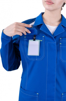 iForm™ Халат ТУРБО SAFETY женский летний васильковый