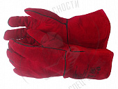 Краги спилковые WELD Red-C с подкладкой из х/б ткани и флиса