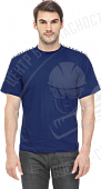 Футболка трикотажная синяя 160 г/м2