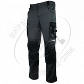 Brodeks Брюки мужские летние KS 302 C серо-черные 100% хлопок