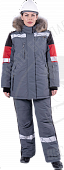 iForm™ Куртка ХАЙ-ТЕК SAFETY зимняя женская серо-чёрно-красная