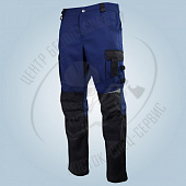 Brodeks Брюки мужские летние KS 302 сине-черные